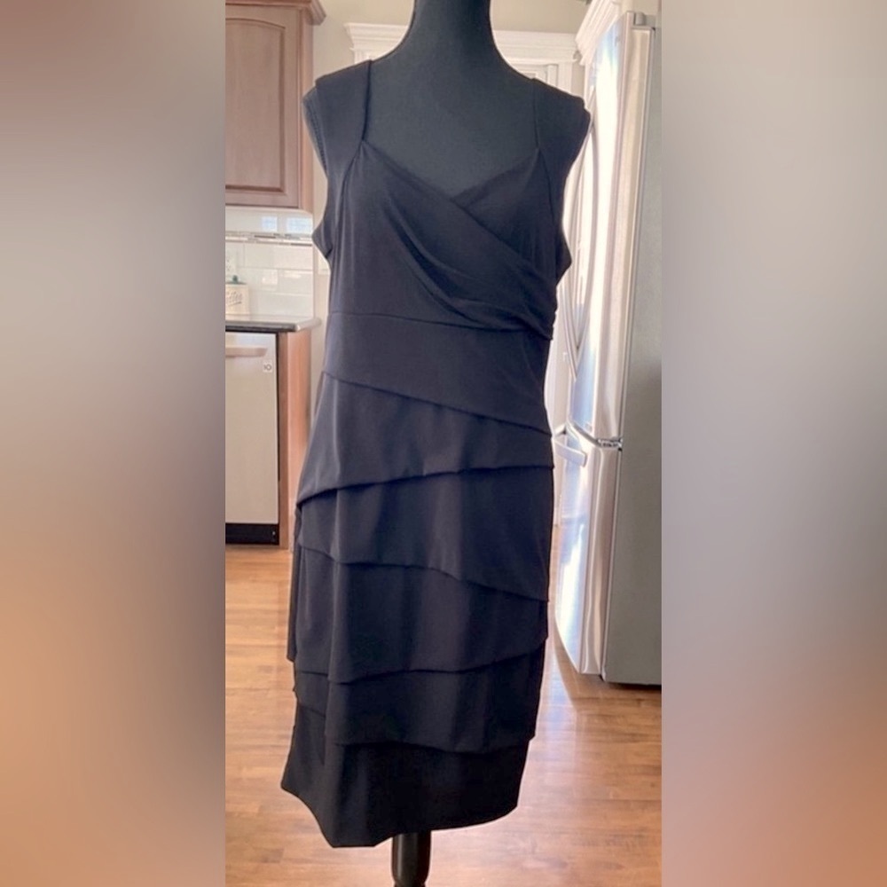 Le Chateau Rumba Ruffled Midi Dress - Picture 2 of 8